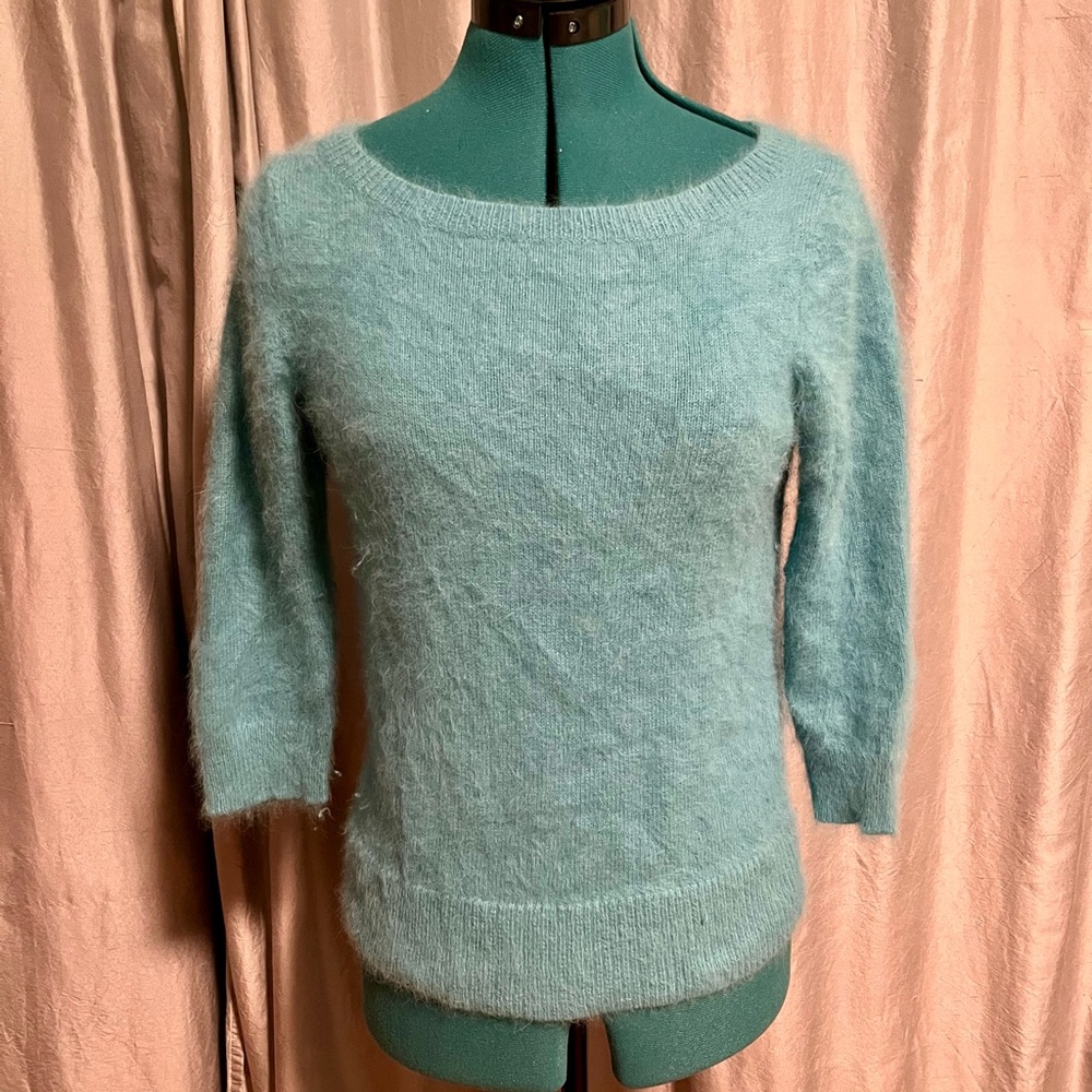Ann Taylor blue rabbit hair sweater XS